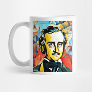 Edgar Allan Poe Abstract Portrait | Edgar Allan Poe Abstract Artwork 15 Mug